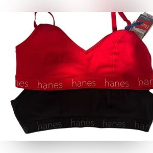 Hanes Red and Black Bra Smooth Stretch Intimates. Limited Edition.